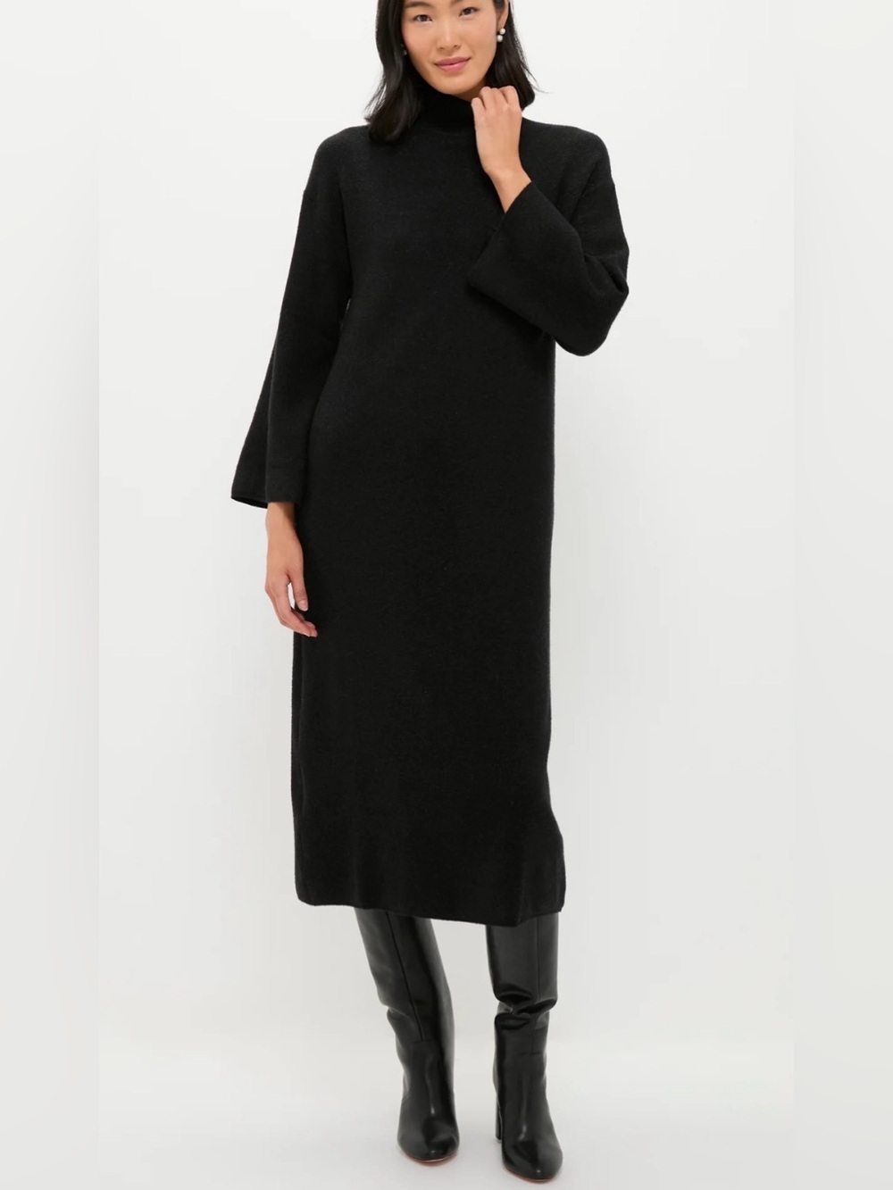 Tuckernuck Pomander Place Noir Vivianne Midi Dress Black Small